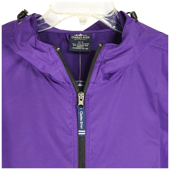 CHARLES RIVER-Jacket-MEDIUM- Men/Women-Wind/Rain-PURPLE-NWT-Unisex - Picture 6 of 14